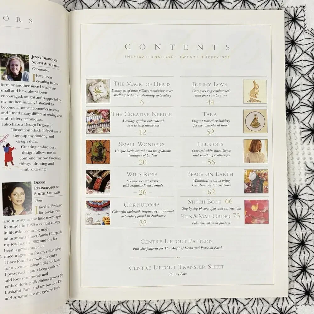 VTG Inspirations Embroidery Magazine 1999 Issue No 23 Goldwork Floral Cottage